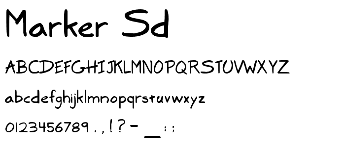 Marker SD font
